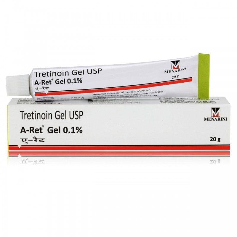 Tretinoin gel product packaging for the tretinoin skincare category