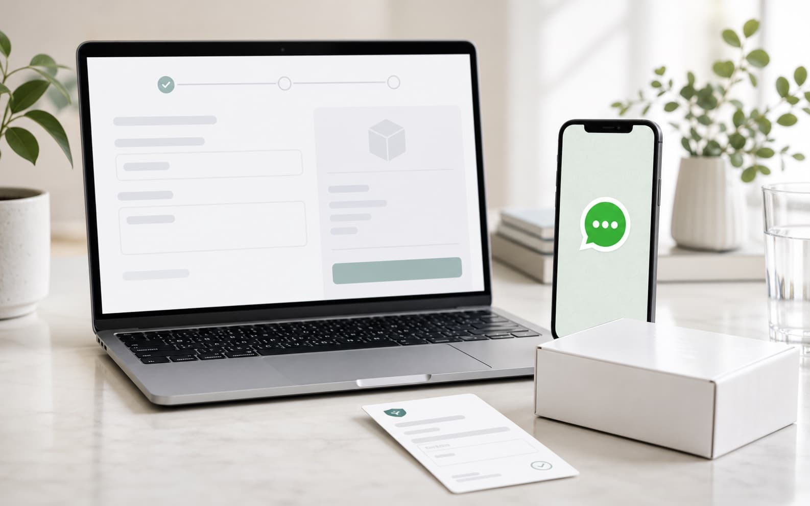 WhatsApp checkout guide visual